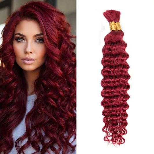 18-Inch Deep Wavy Synthetic Crochet Braiding Hair Extensions