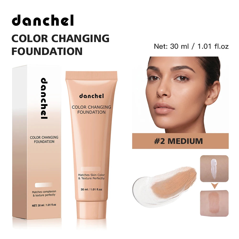 Color-Changing Liquid Foundation for Flawless Even Skin Tone Coverage