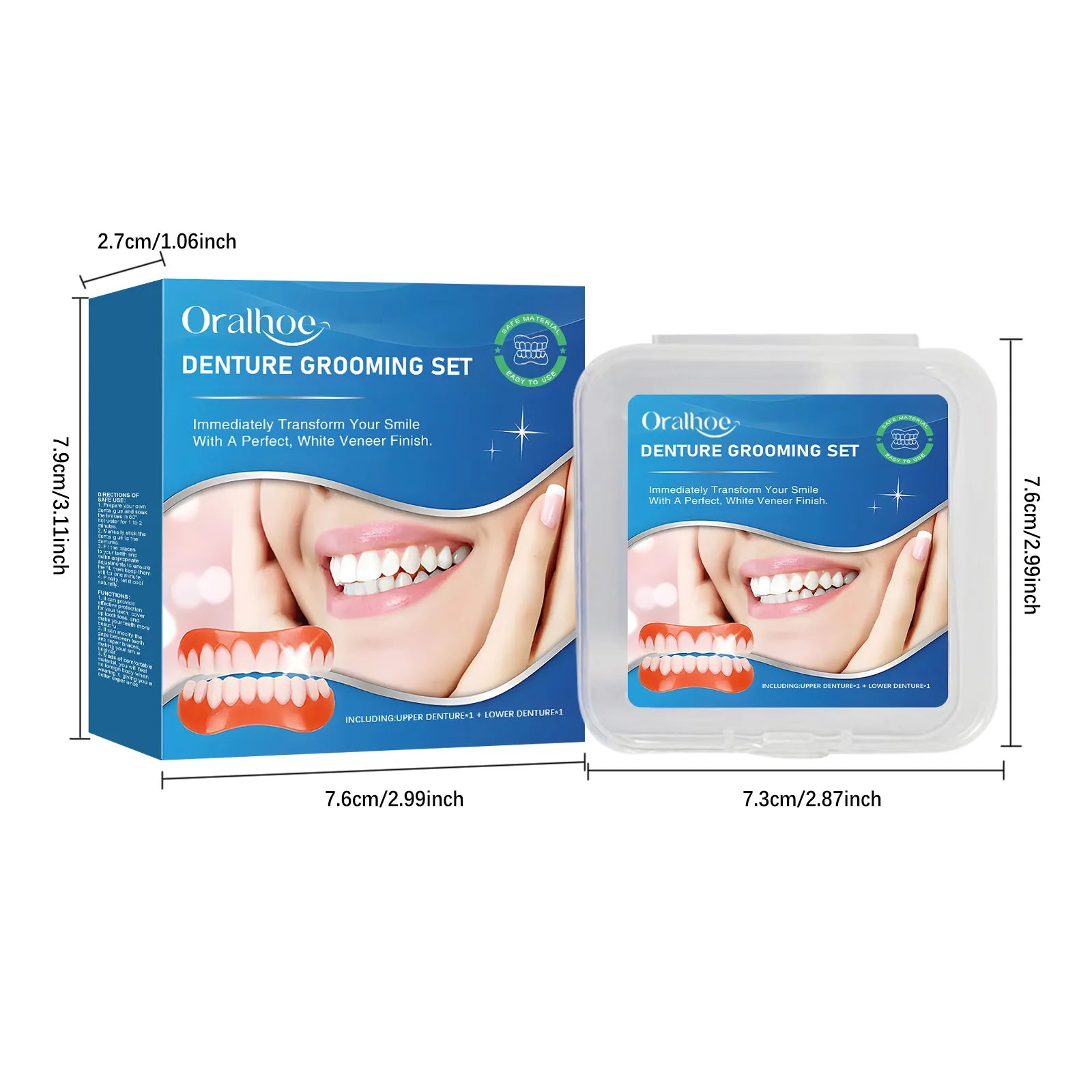 Snap-On Silicone Denture Set for Instant Smile Transformation - 9