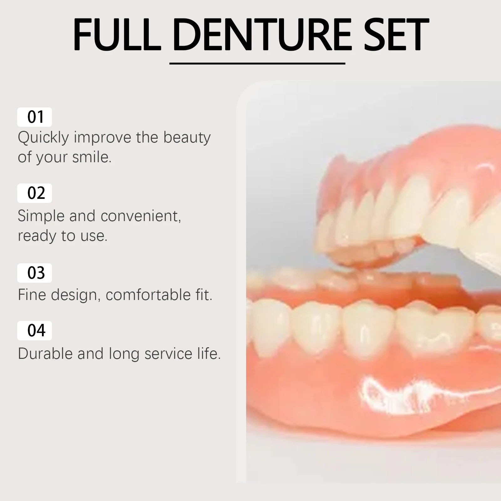Temporary Silicone Denture Set for Instant Teeth Repair and Smile Makeover - 4