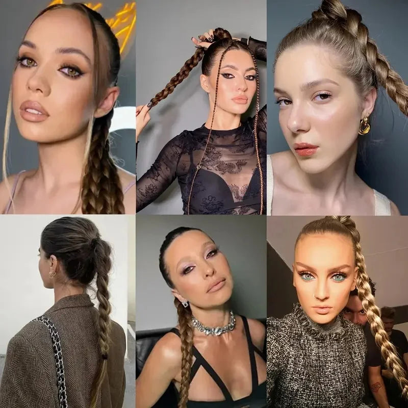 24-Inch Braided Ponytail Extensions for Instant Volume - 5