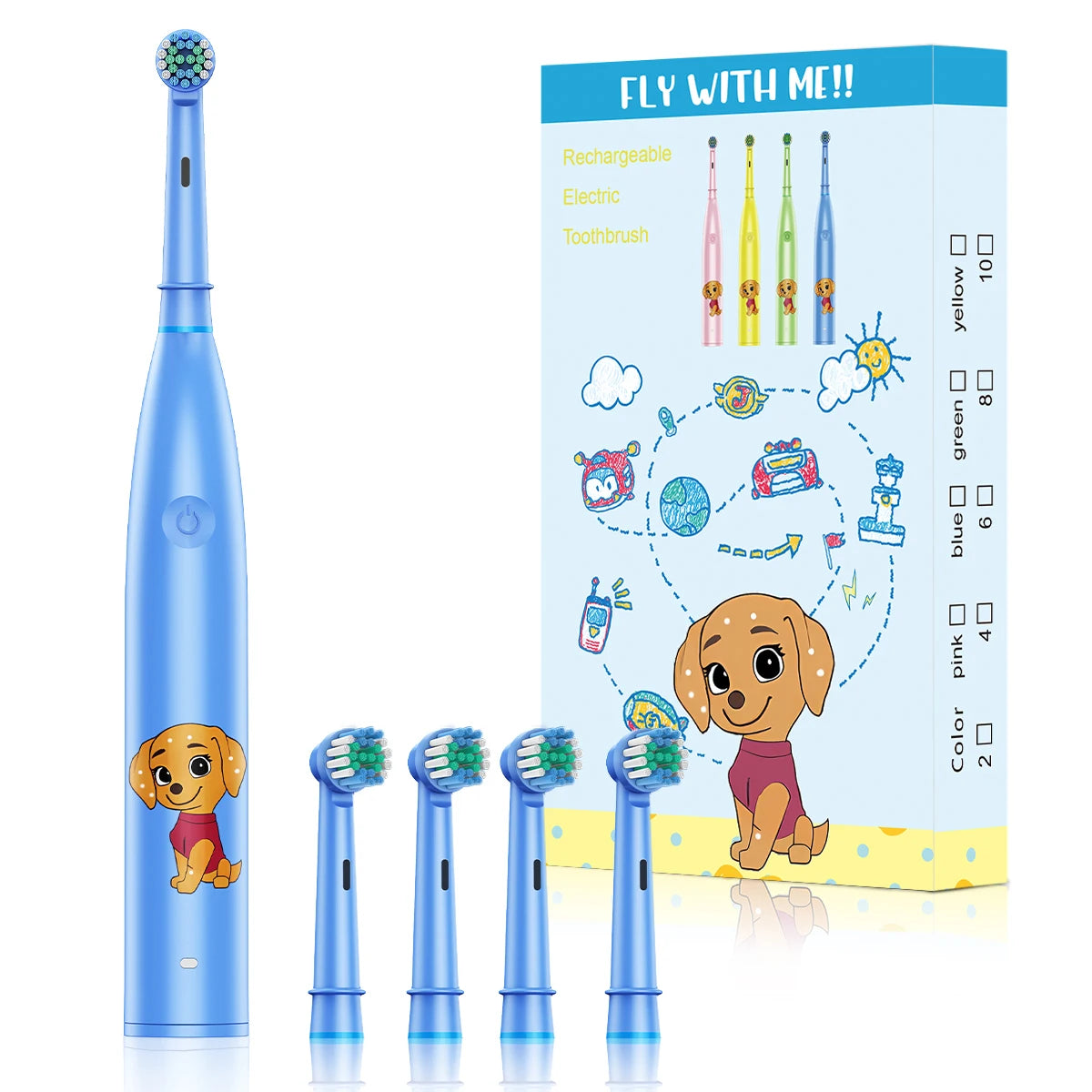 Rechargeable Electric Toothbrush for Kids with Soft Bristles and Timer - 18