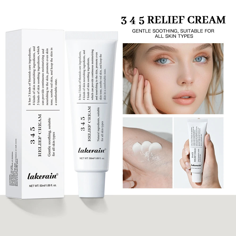 3 4 5 Relief Face Cream for Acne-Prone and Sensitive Skin