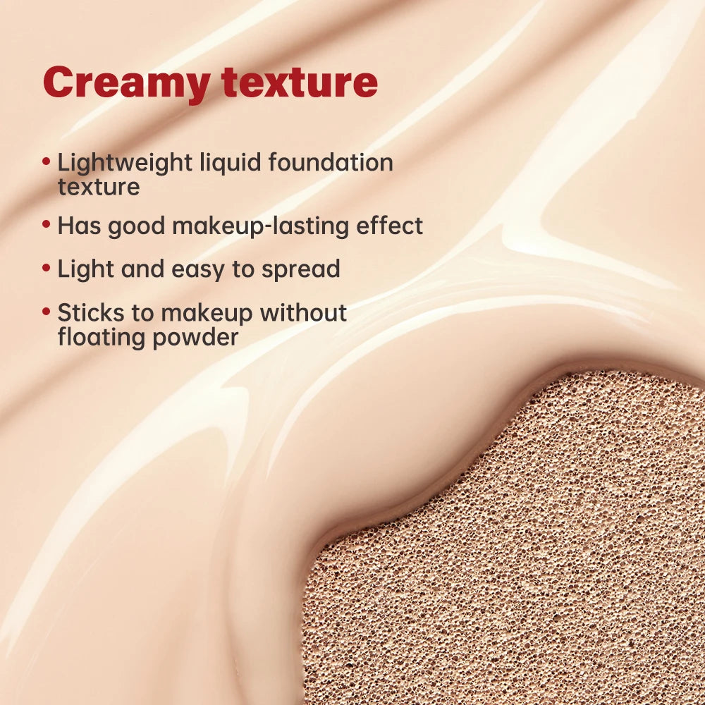 Waterproof Sunscreen Cushion Foundation for Flawless Semi-Matte Coverage - 6