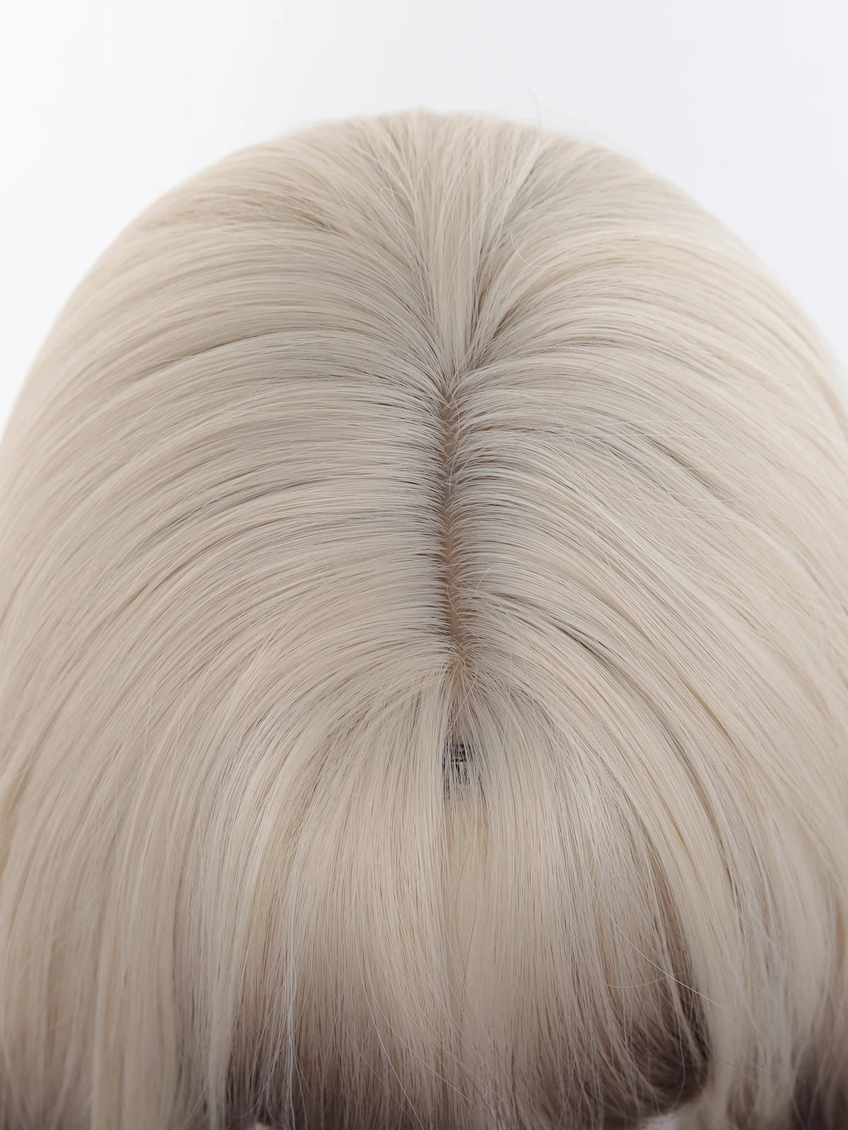 Long Ombre Blonde and Brown Synthetic Wig with Bangs for Daily Wear