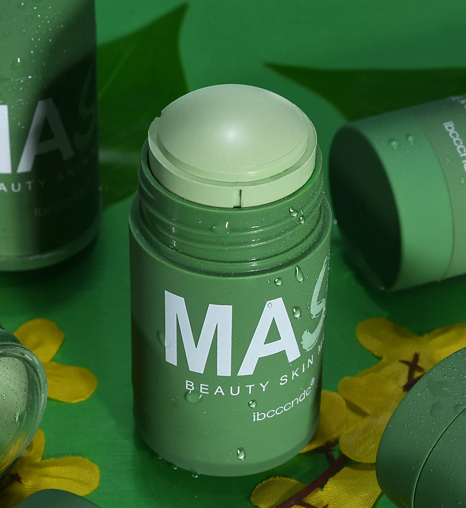 Green Tea Deep Cleansing Clay Face Mask Stick for Blackhead Removal