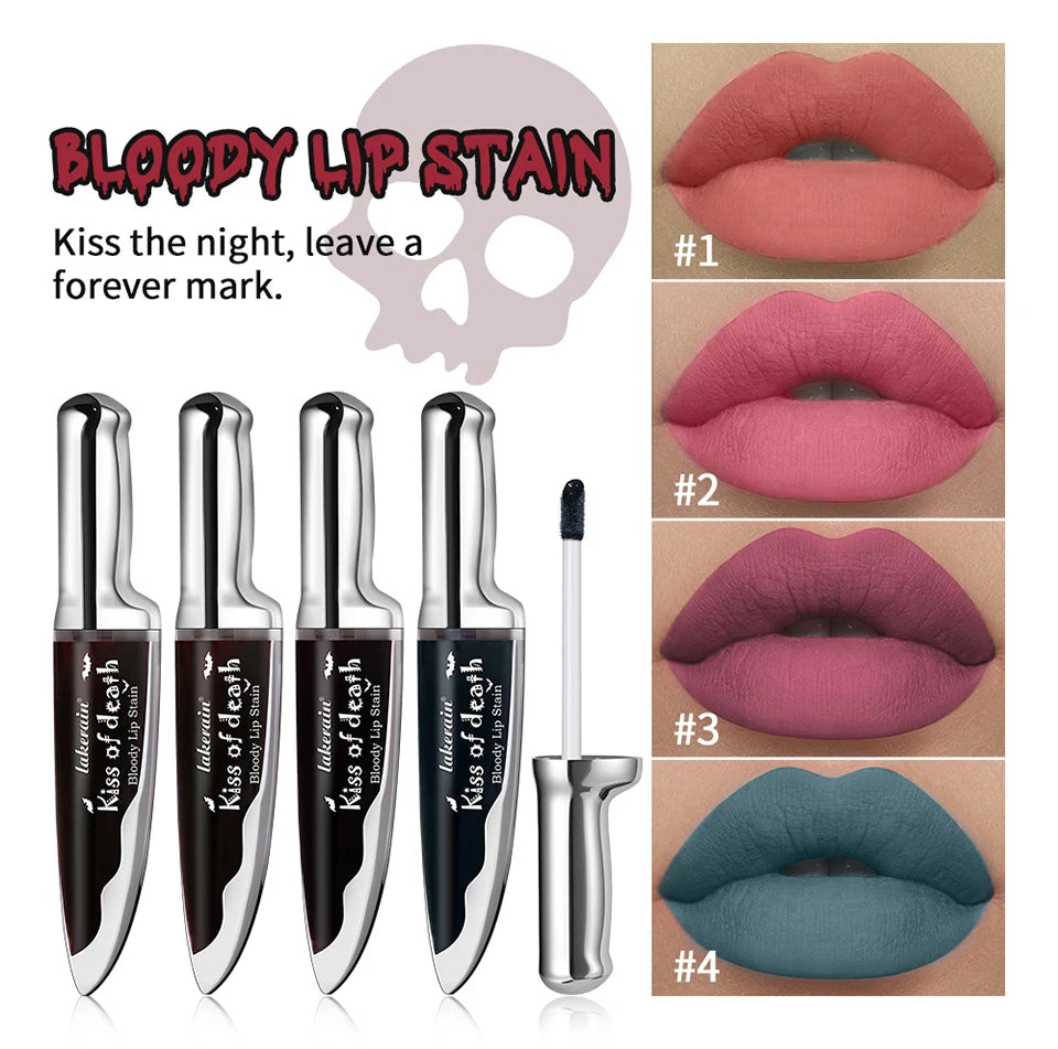Long-Lasting Waterproof Matte Bloody Lip Stain for Halloween Makeup