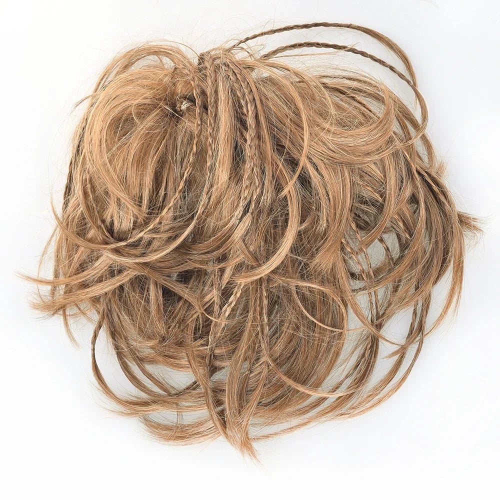 Synthetic Messy Bun Hair Scrunchie for Quick Natural Volume