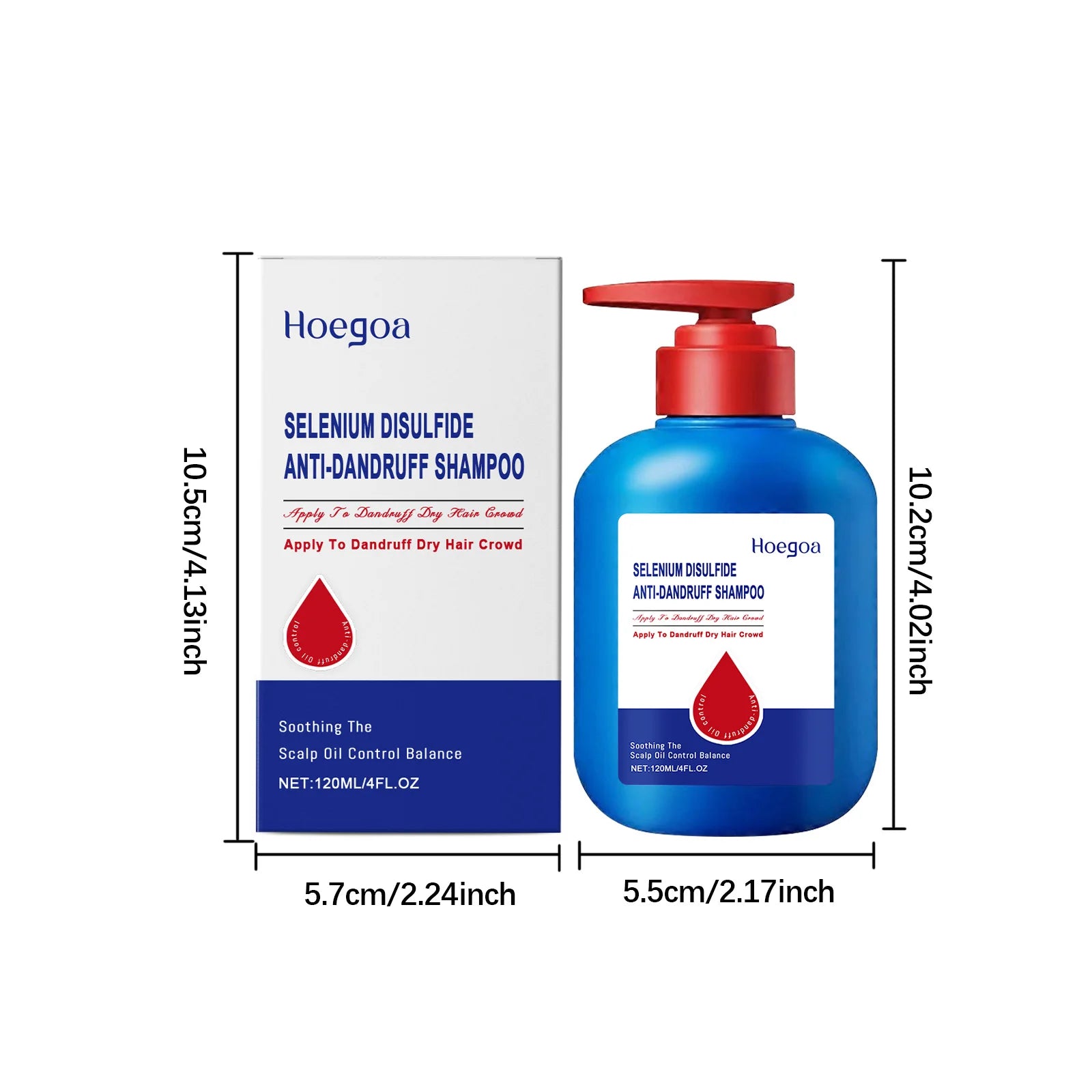Selenium Disulfide Anti-Dandruff Shampoo for Itchy Scalp and Oil Control - 10