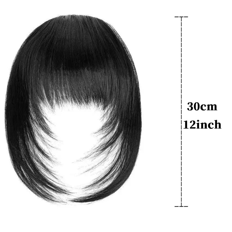 Clip-In Wispy Fringe Bangs with Sideburns for Natural Hair Transformation