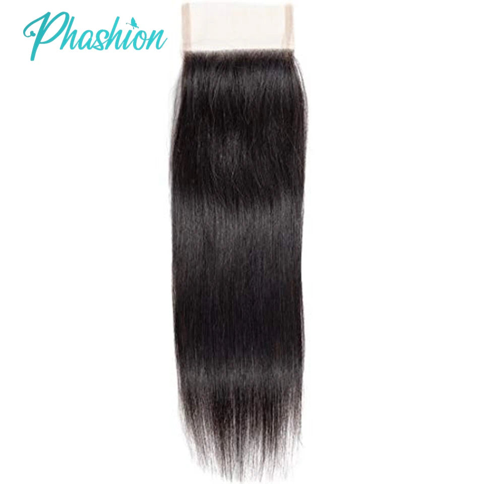 Straight Human Hair Lace Closure for Natural Seamless Styles