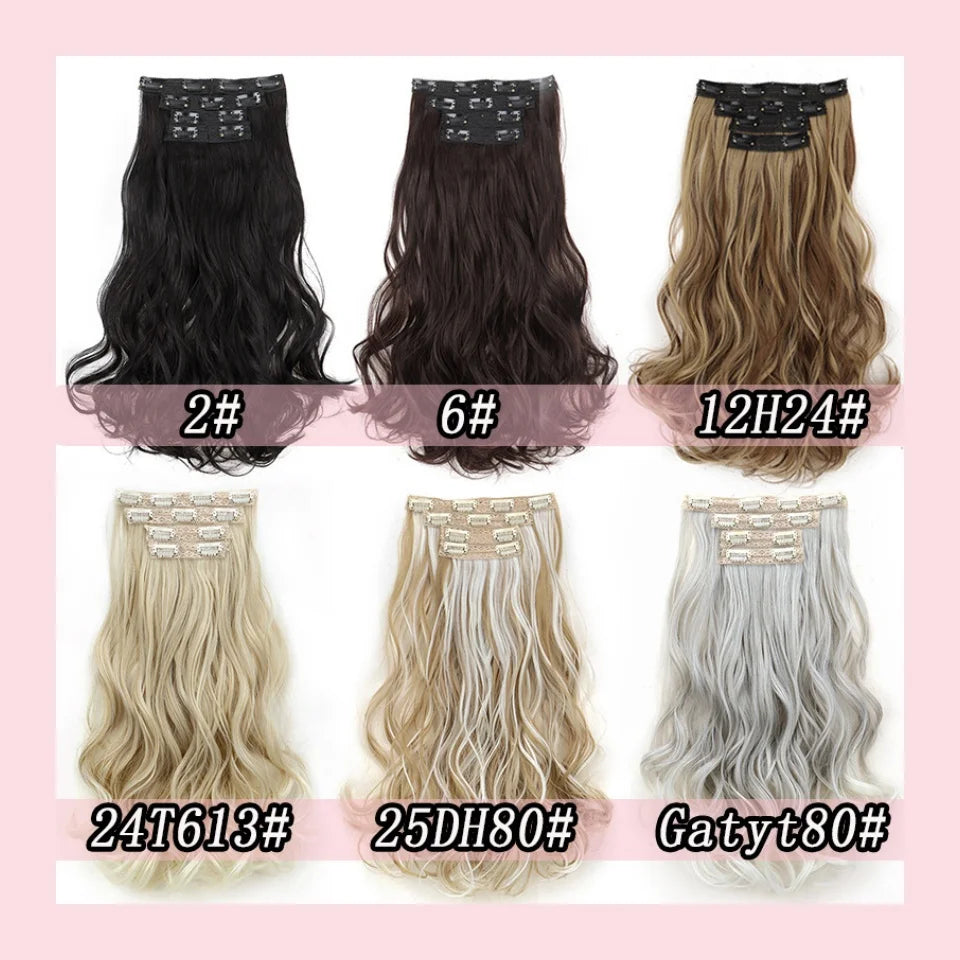 16-Inch Wavy Clip-In Hair Extensions for Instant Volume - 5