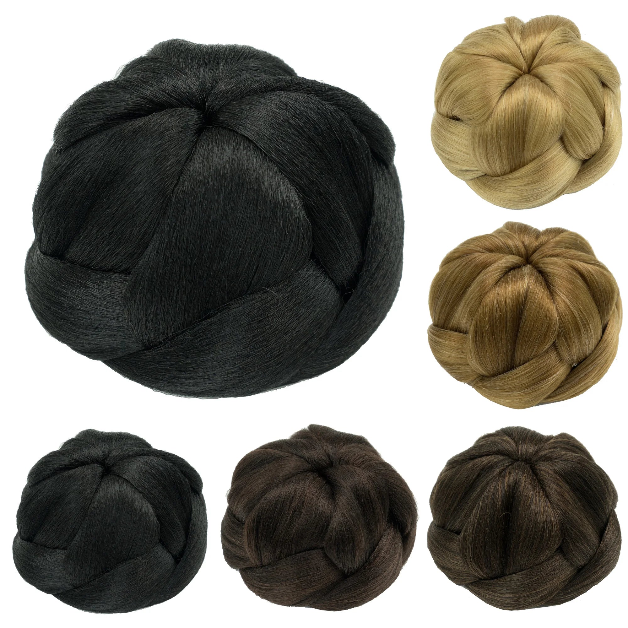 Braided Chignon Hair Bun Extension for Elegant Updo Hairstyles - 1