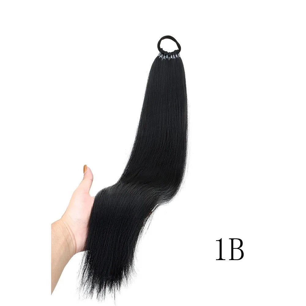 22-Inch Long Straight Synthetic Ponytail Extension - 8