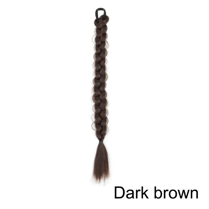 18-Inch Braided Ponytail Hair Extension for Stylish Looks
