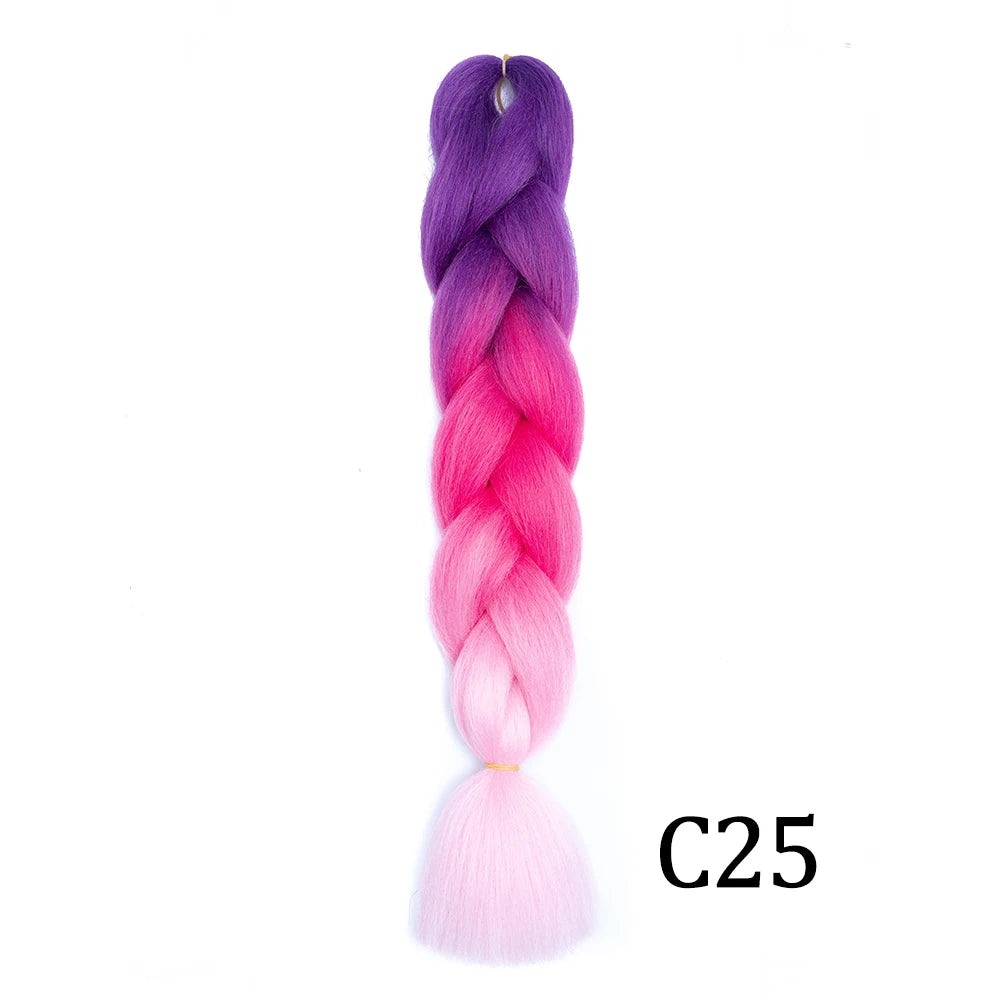 24-Inch Long Synthetic Jumbo Braiding Hair Extensions - 19