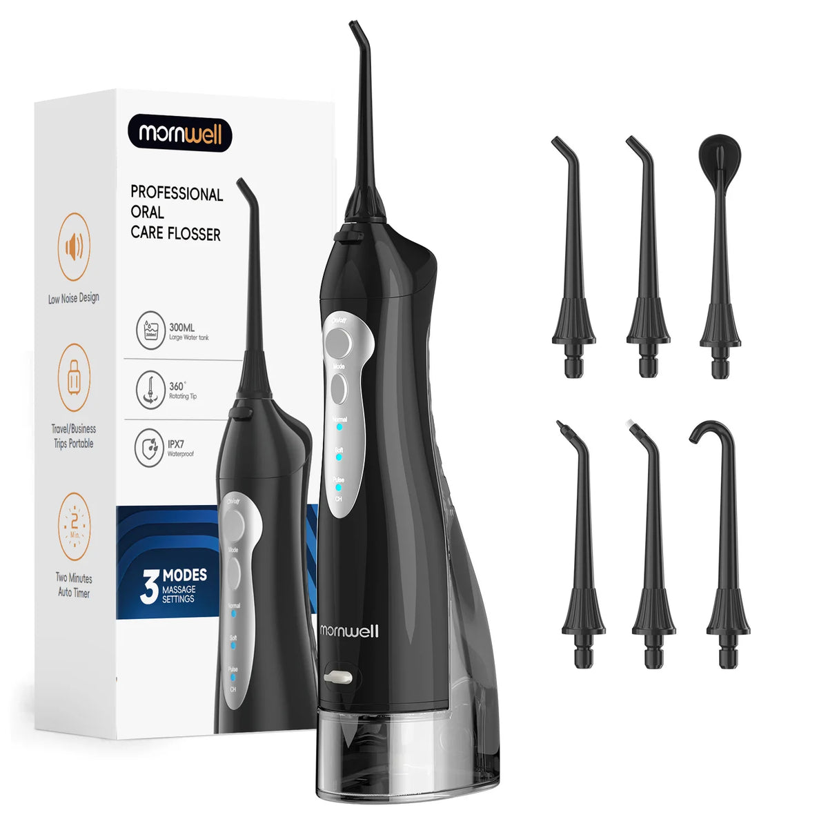 Portable Rechargeable Water Flosser for Deep Teeth and Gum Cleaning