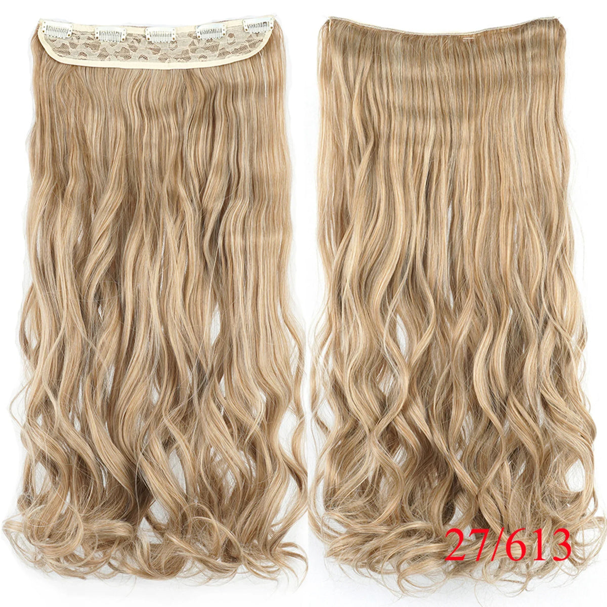 Wavy Clip-In Synthetic Hair Extensions for Instant Volume