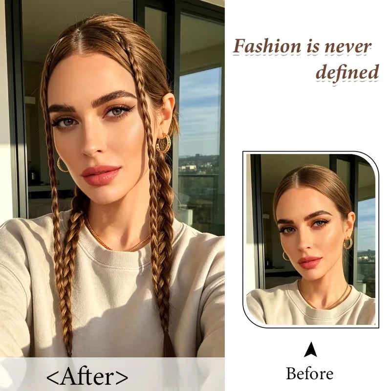 20-Inch Clip-In Braided Hair Extensions for Instant Styling - 5