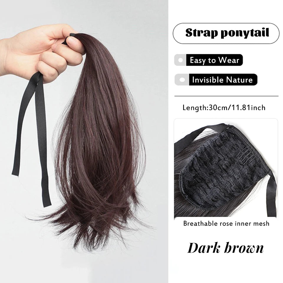 Long Straight Claw Clip Ponytail Extension for Instant Voluminous Hair