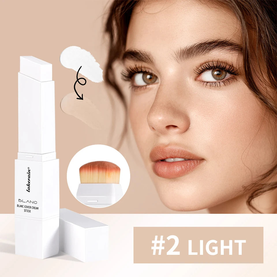 Creamy Blendable Foundation Stick with Built-in Detachable Brush