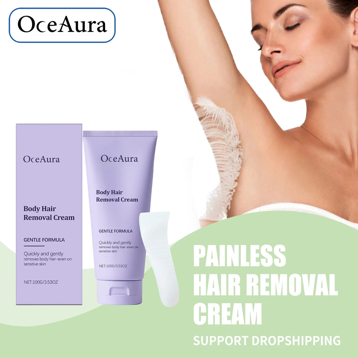 Painless Gentle Hair Removal Cream for Full Body and Sensitive Skin