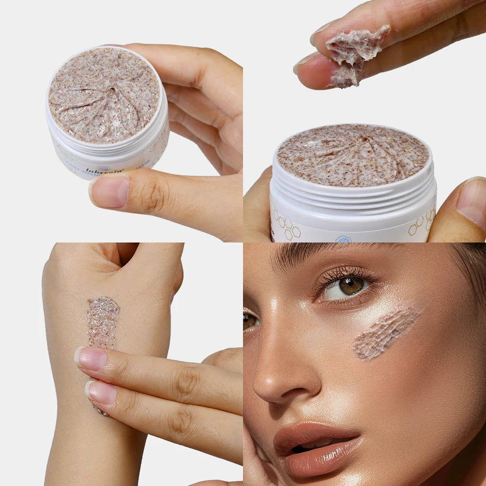 Honey Walnut Facial Exfoliating Scrub and Moisturizing Face Mask - 5