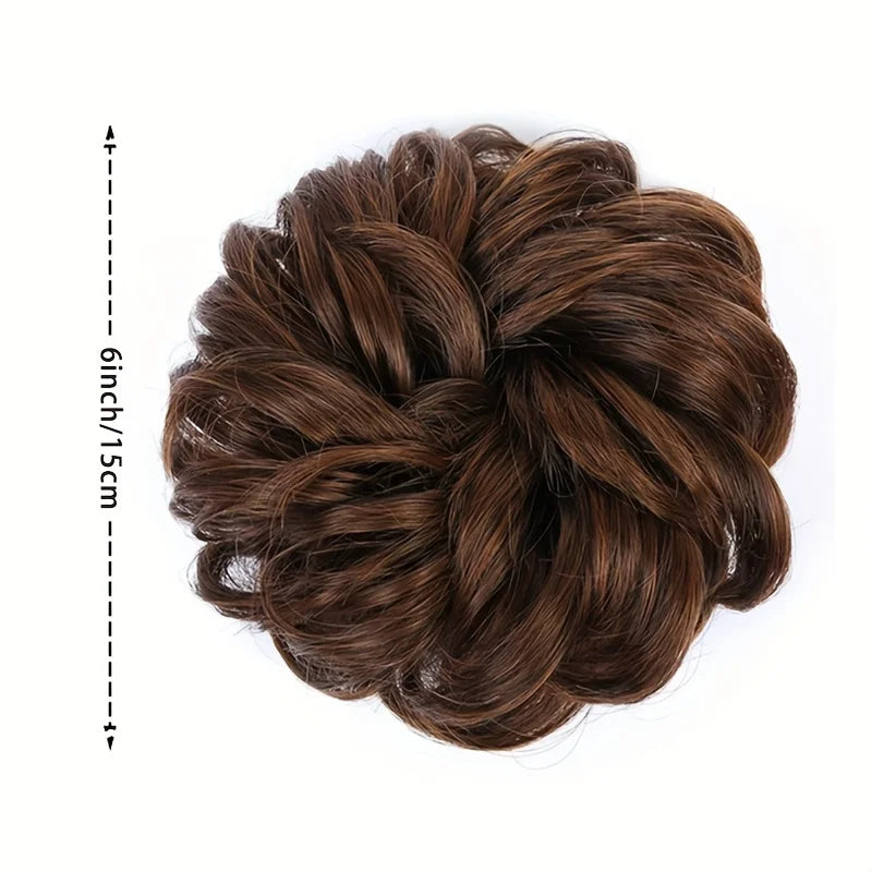 Messy Curly Hair Bun Extension for Instant Voluminous Updo Hairstyles - 3