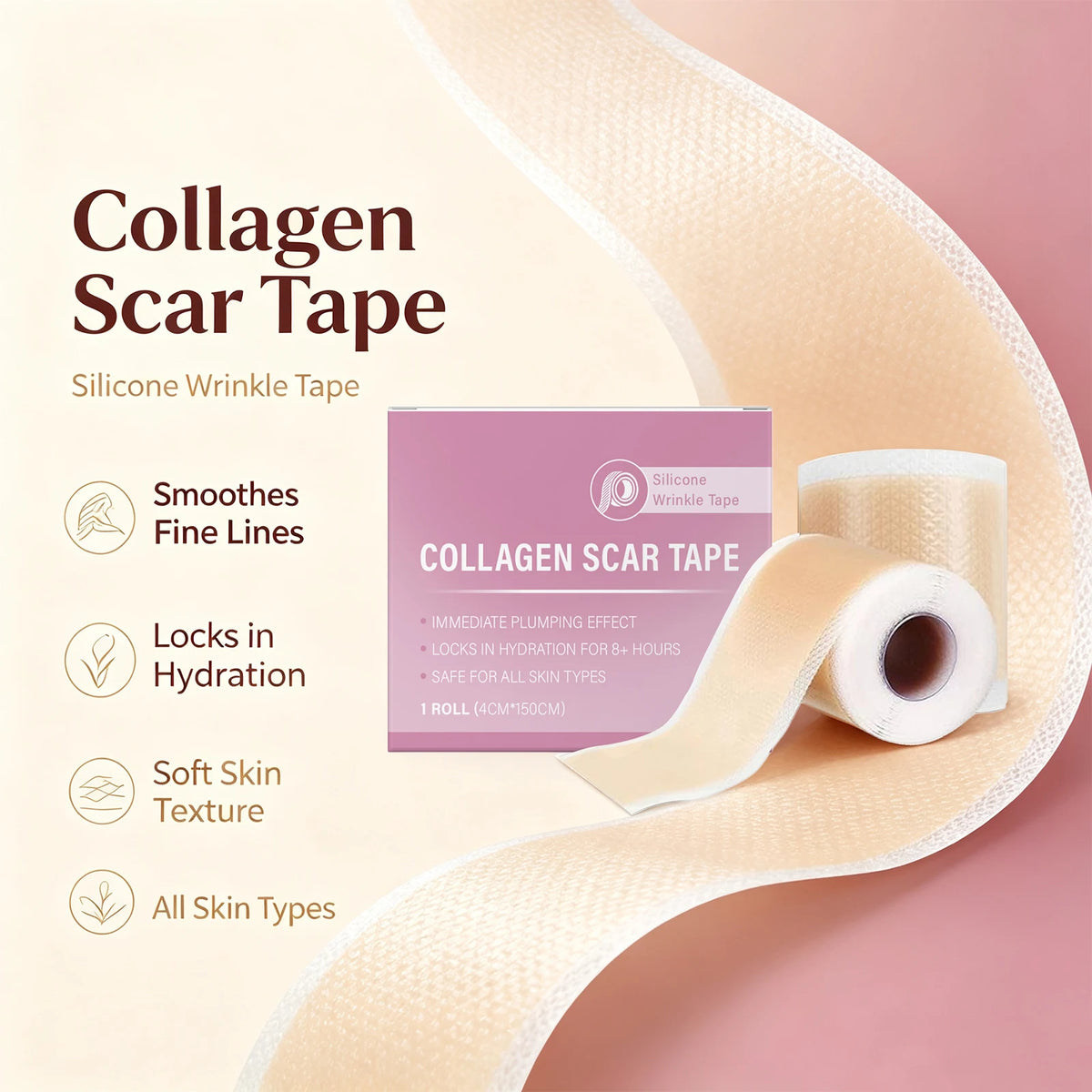 Silicone Collagen Tape for Fine Lines and Scar Repair