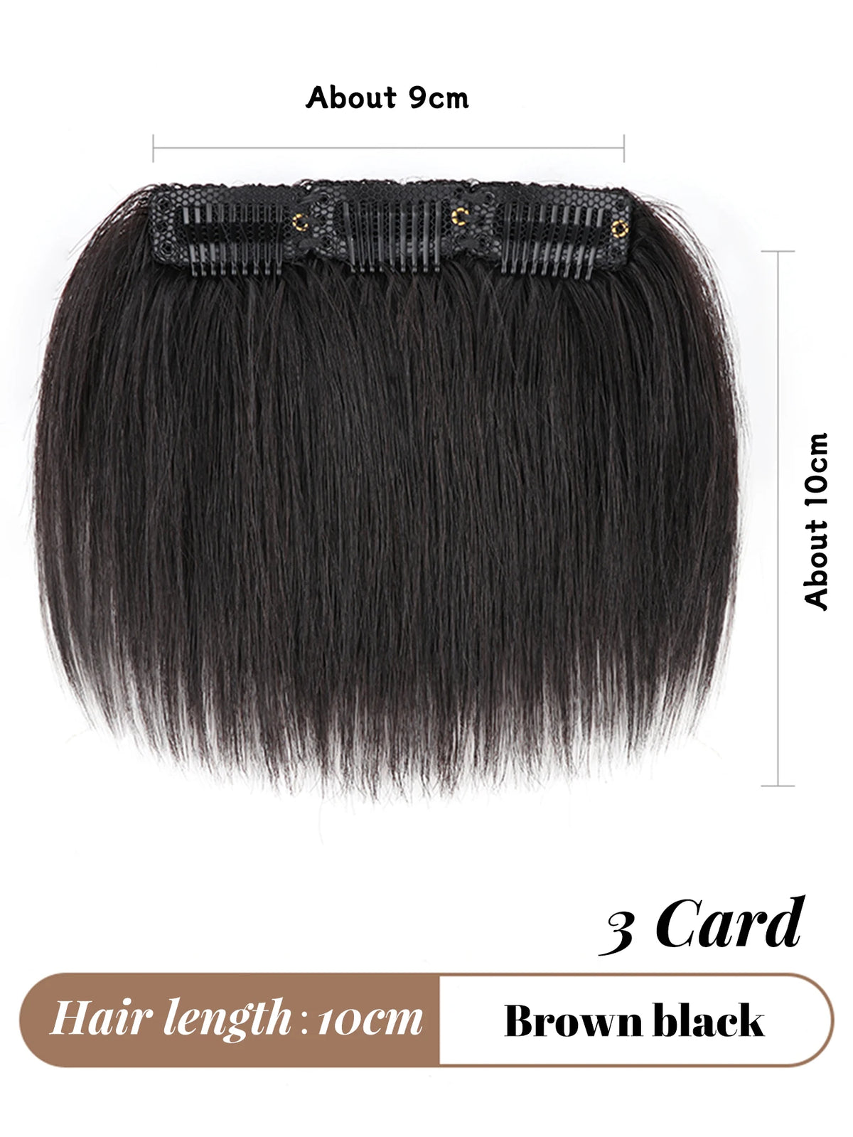 Clip-In Hair Bangs for Men High Forehead Coverage