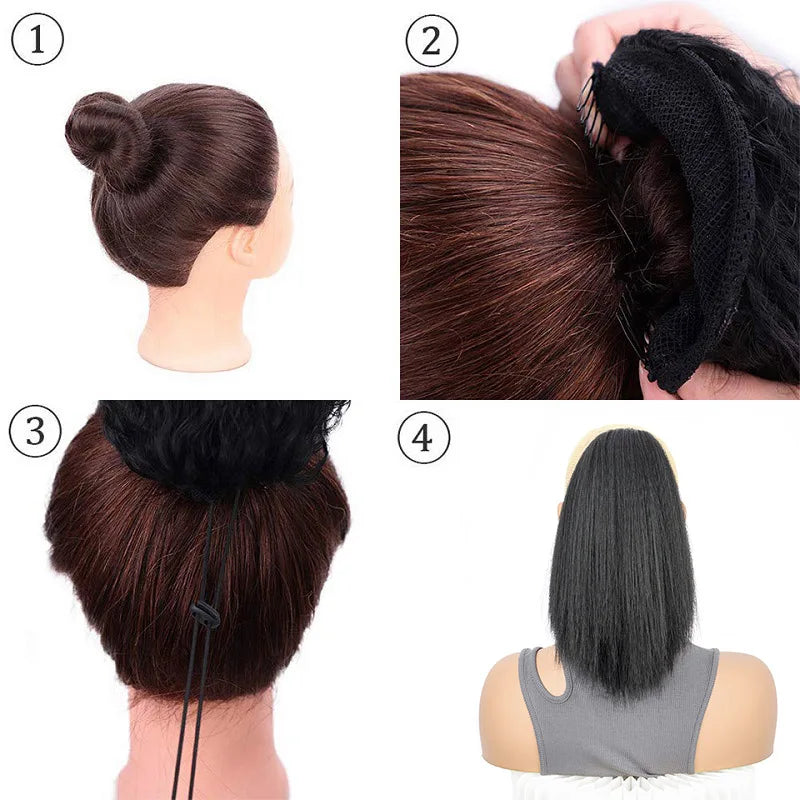 10-Inch Kinky Straight Drawstring Ponytail Hair Extension