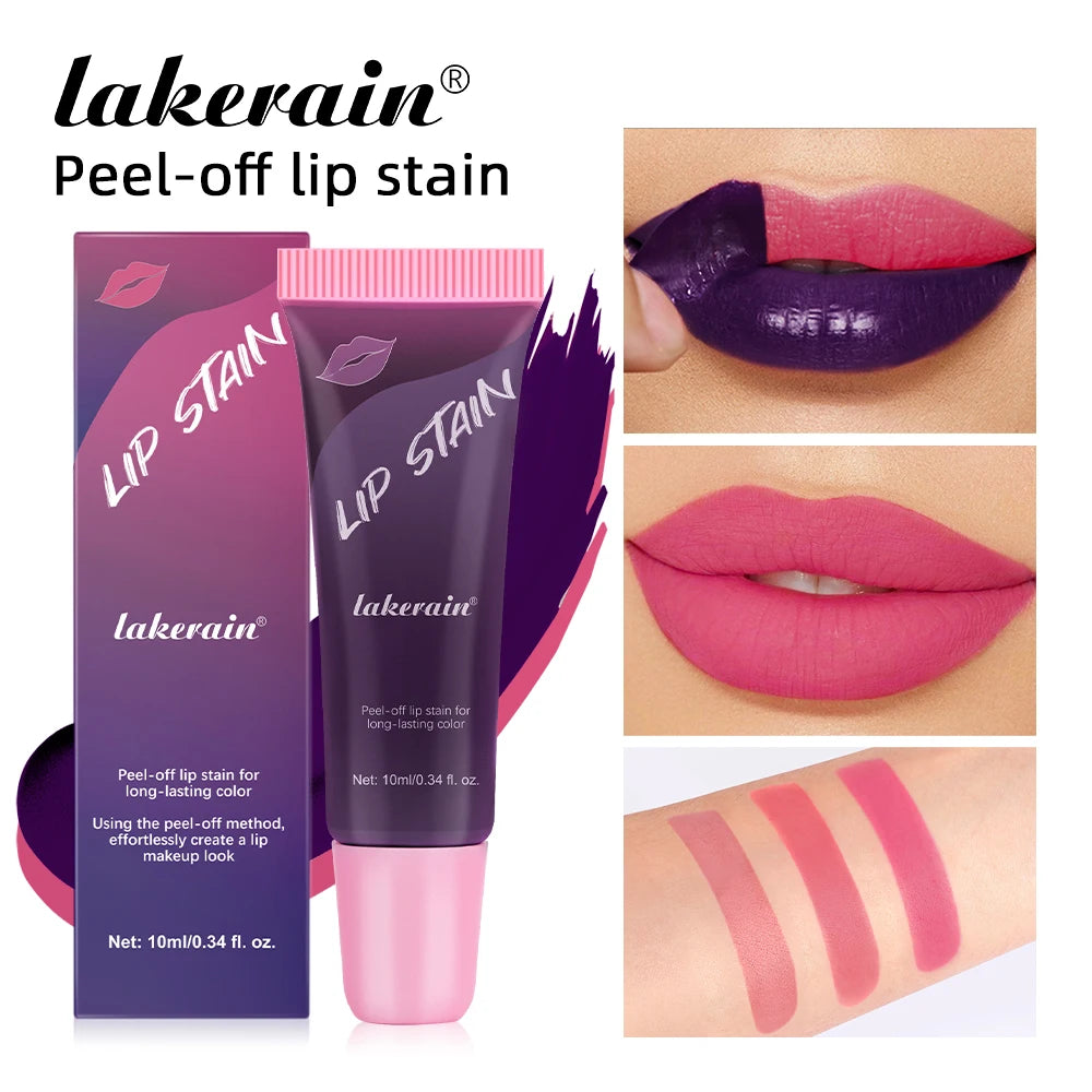 Waterproof Peel-Off Lip Stain for Long-Lasting Matte Color