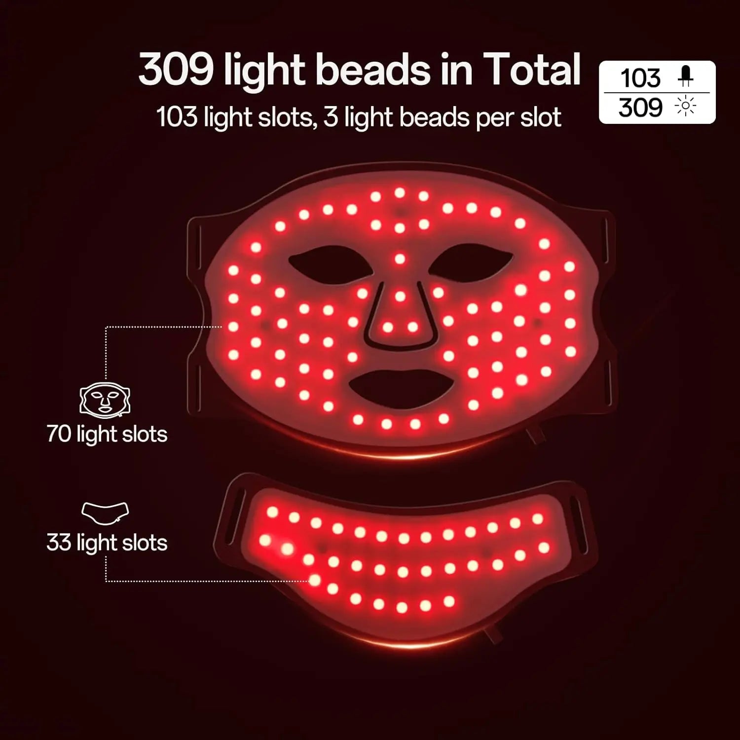 7-Color LED Photon Face and Neck Mask for Skin Rejuvenation and Lifting - 2