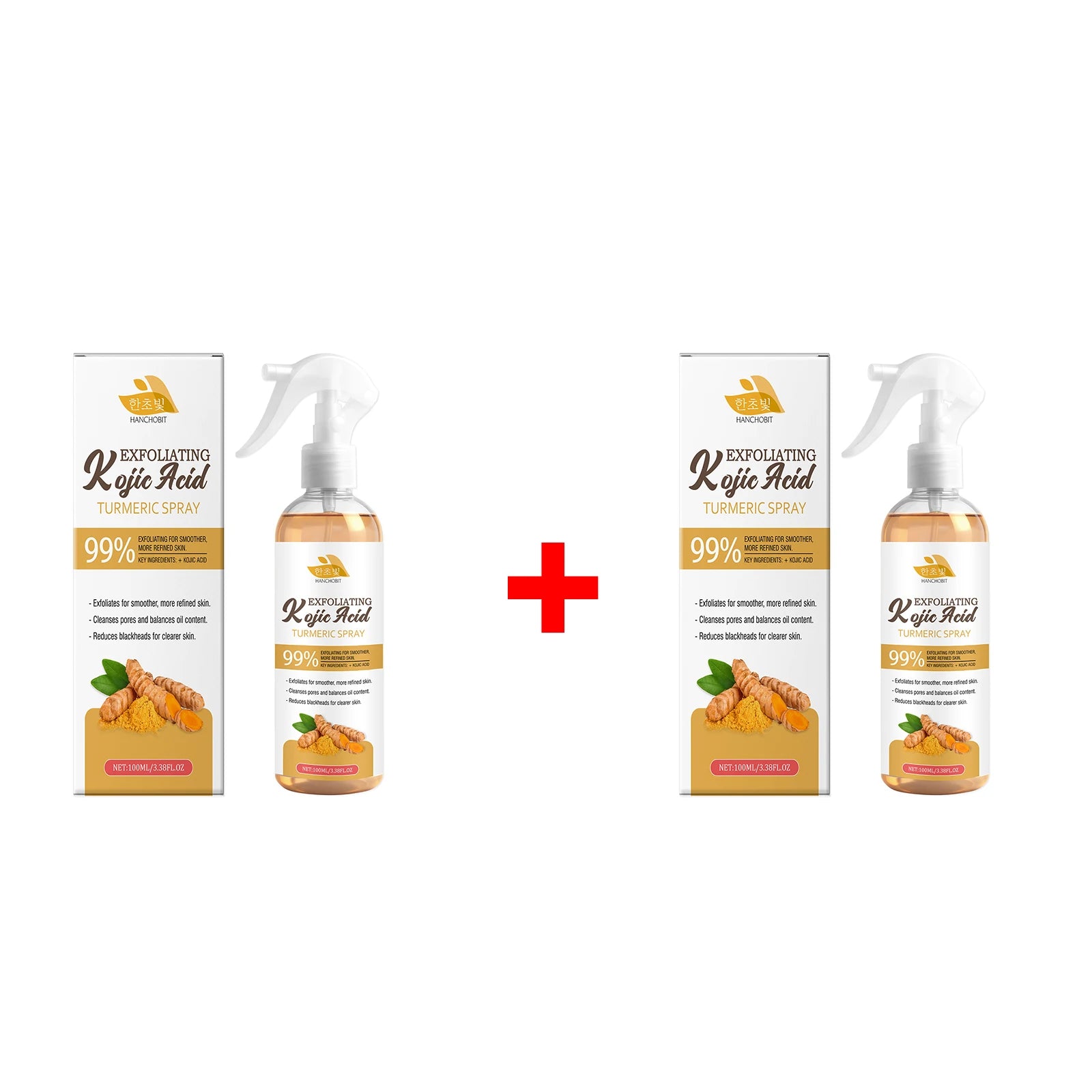 Kojic Acid Turmeric Exfoliating Facial Spray for Radiant Skin - 15
