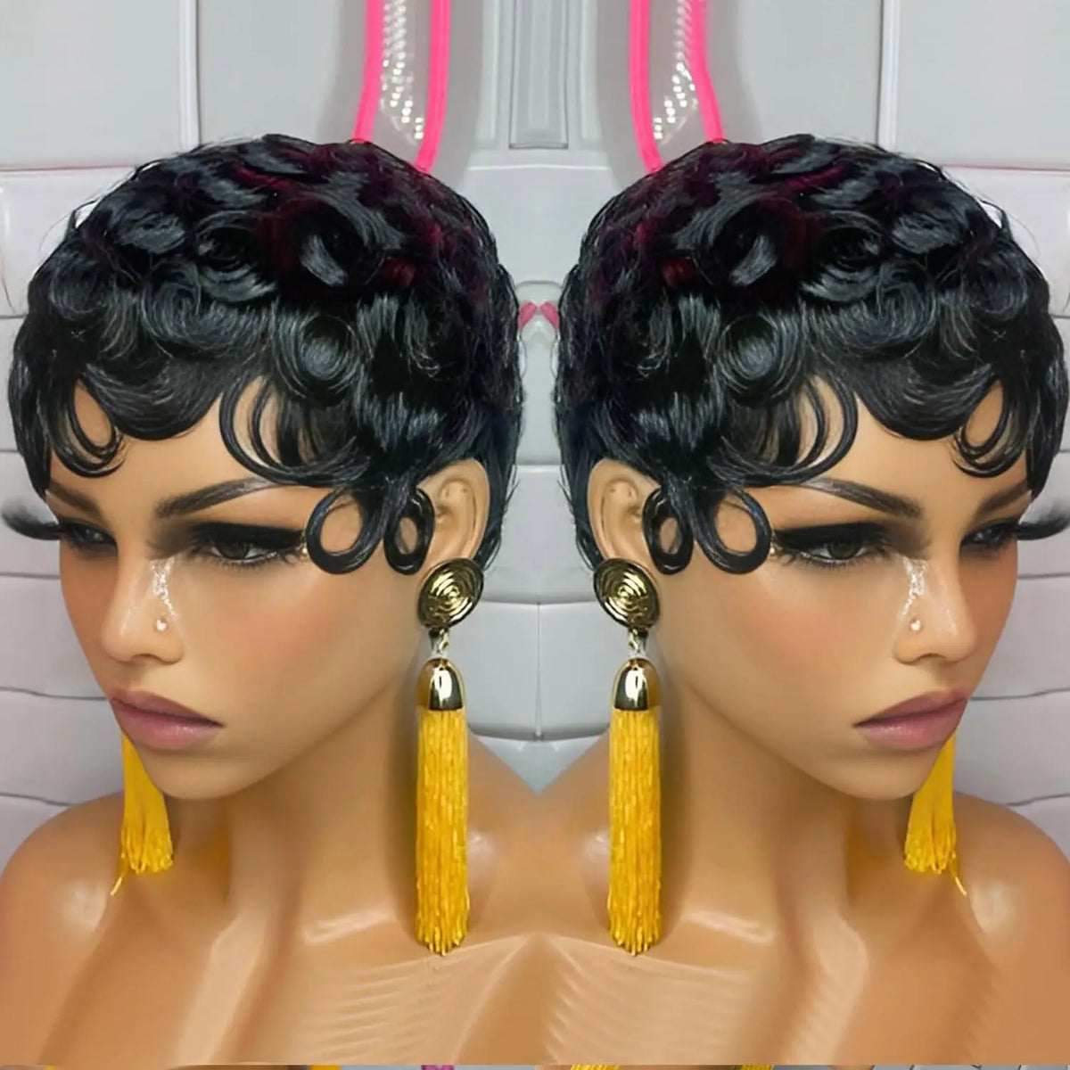 Short Curly Pixie Cut Wig for Daily Wear