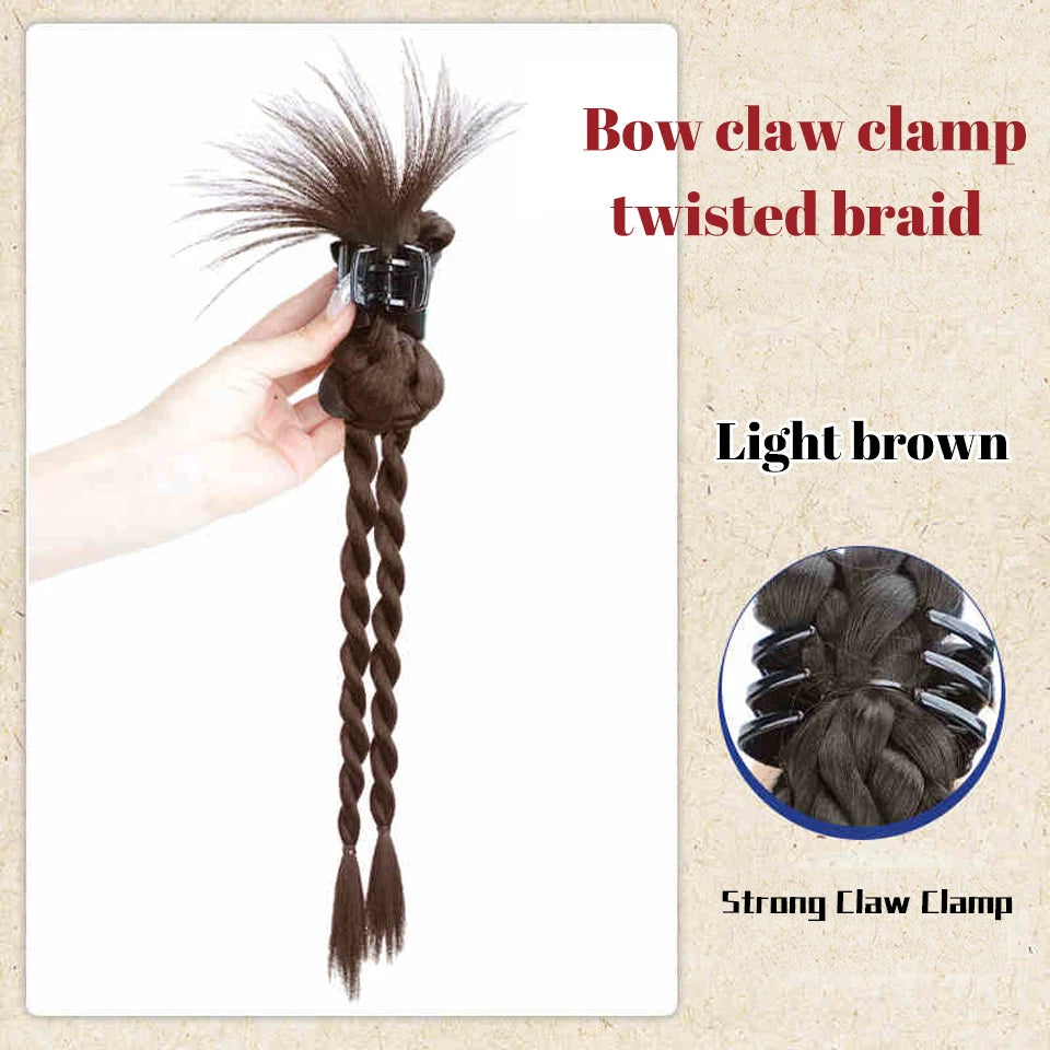 Long Claw Clip-On Braid Ponytail Hair Extension for Daily Styling