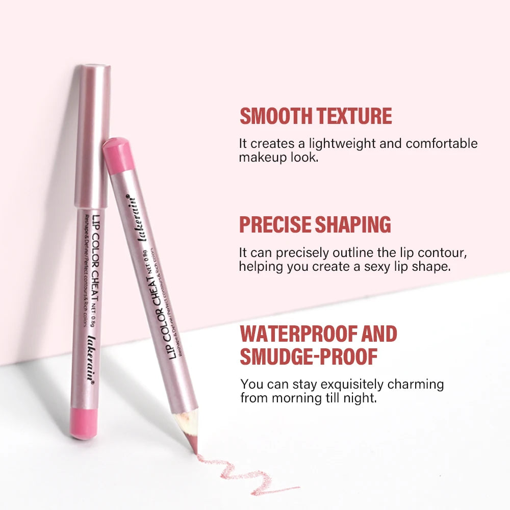 Waterproof Matte Lip Liner Pencil Set for Long-Lasting Defined Lips