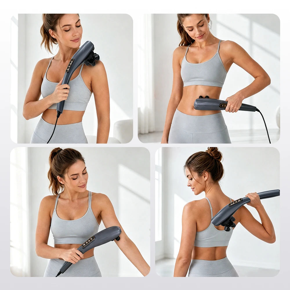 Electric Handheld Percussive Body Massager for Deep Tissue Muscle Relief