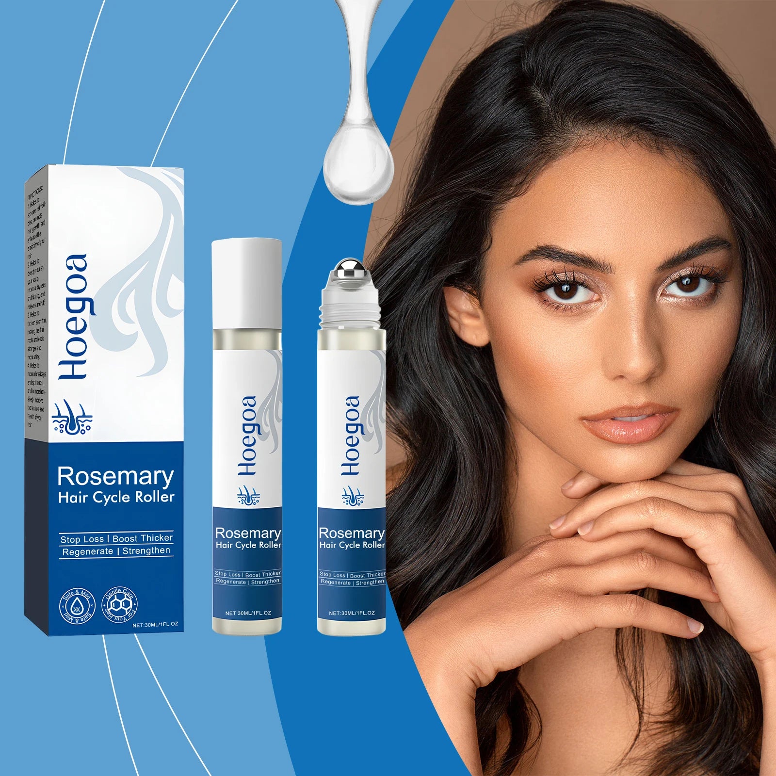 Rosemary Scalp Stimulating Roller Serum for Hair Growth and Thickness - 2
