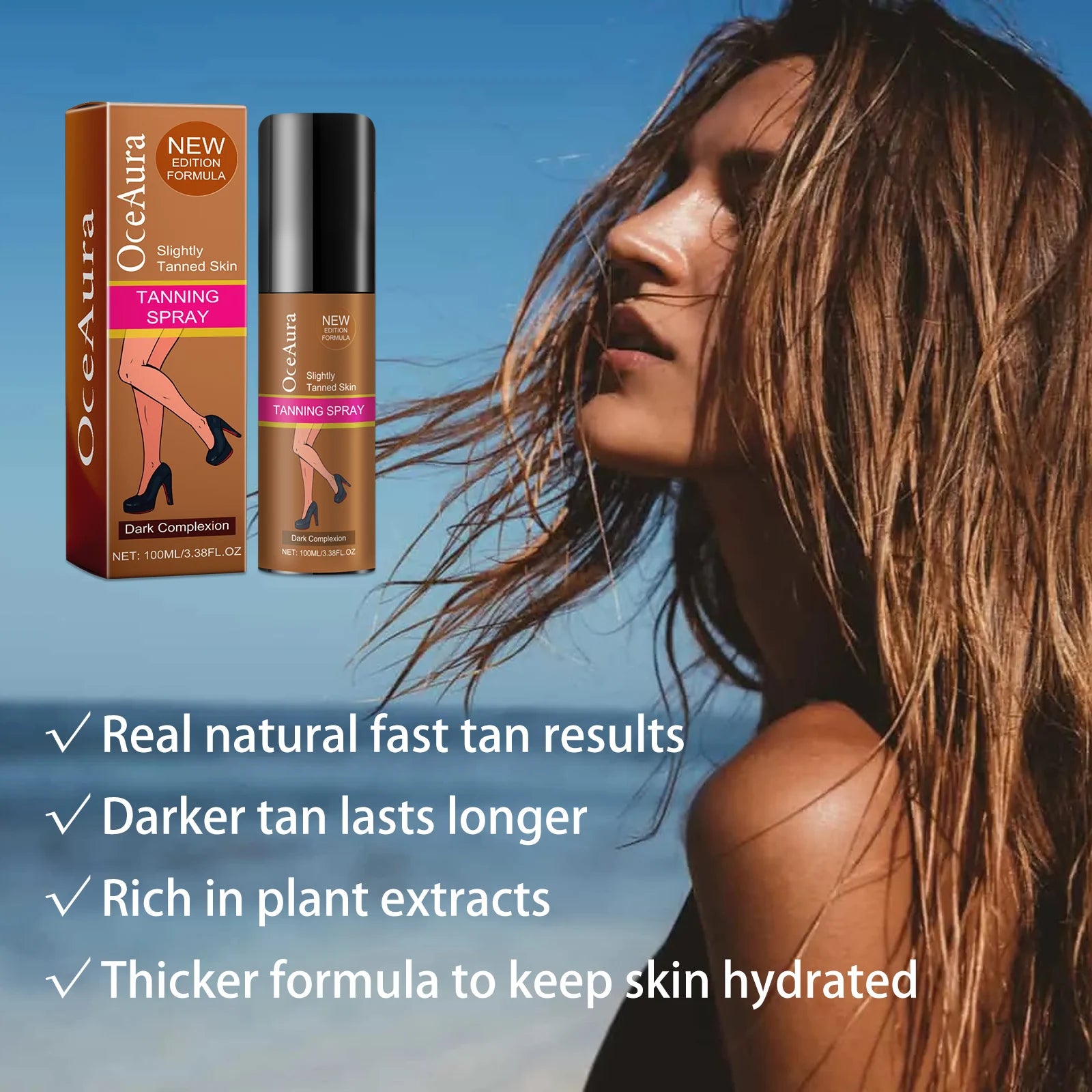 Sunless Self-Tanning Spray for Natural Glowing Skin - 4