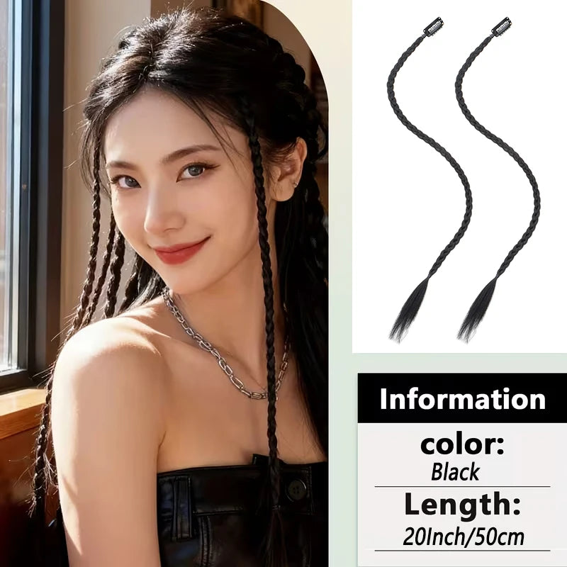 20-Inch Clip-In Braided Hair Extensions for Instant Styling - 18