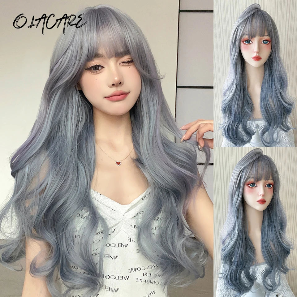 Wavy Brown Cosplay Wig with Curly Pigtails for Costume Parties