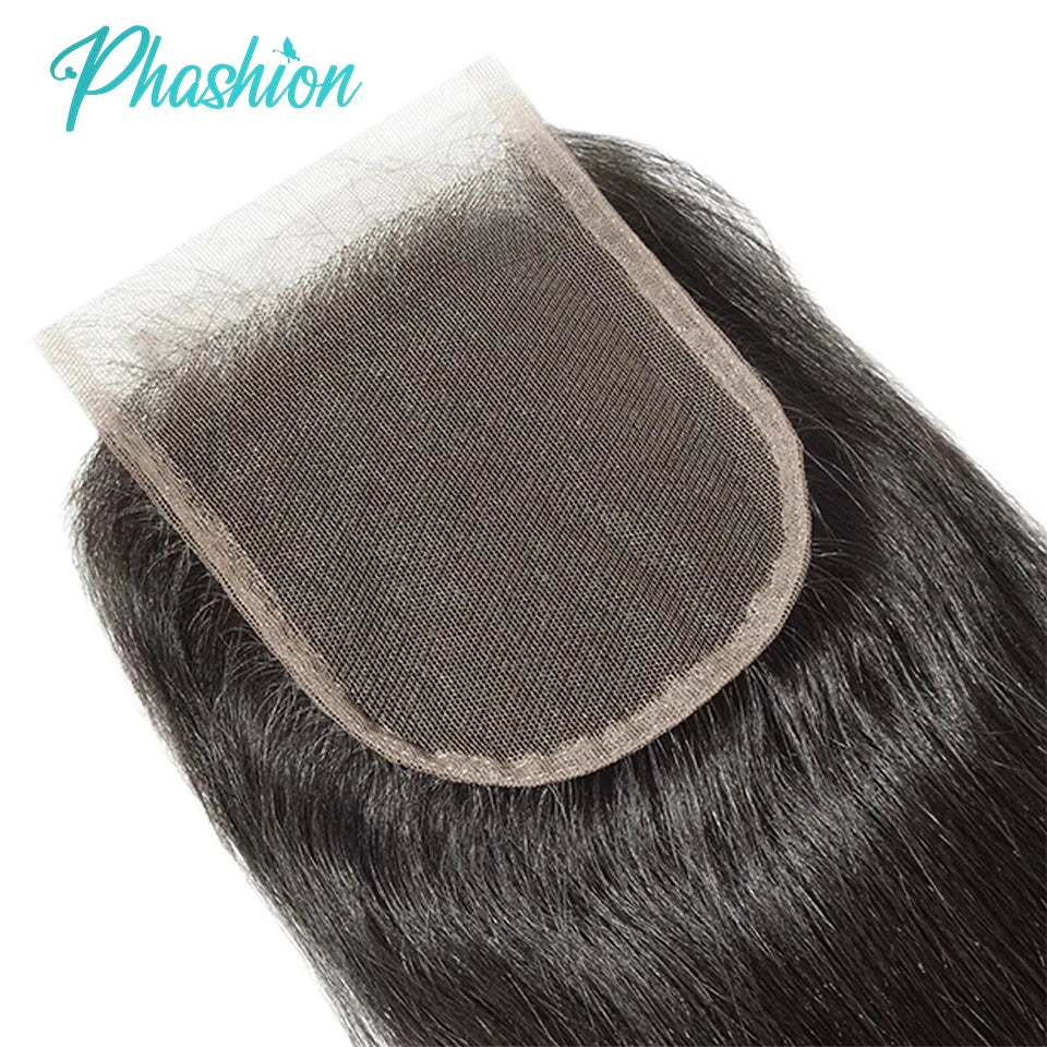 Straight Human Hair Lace Closure for Natural Seamless Styles - 8