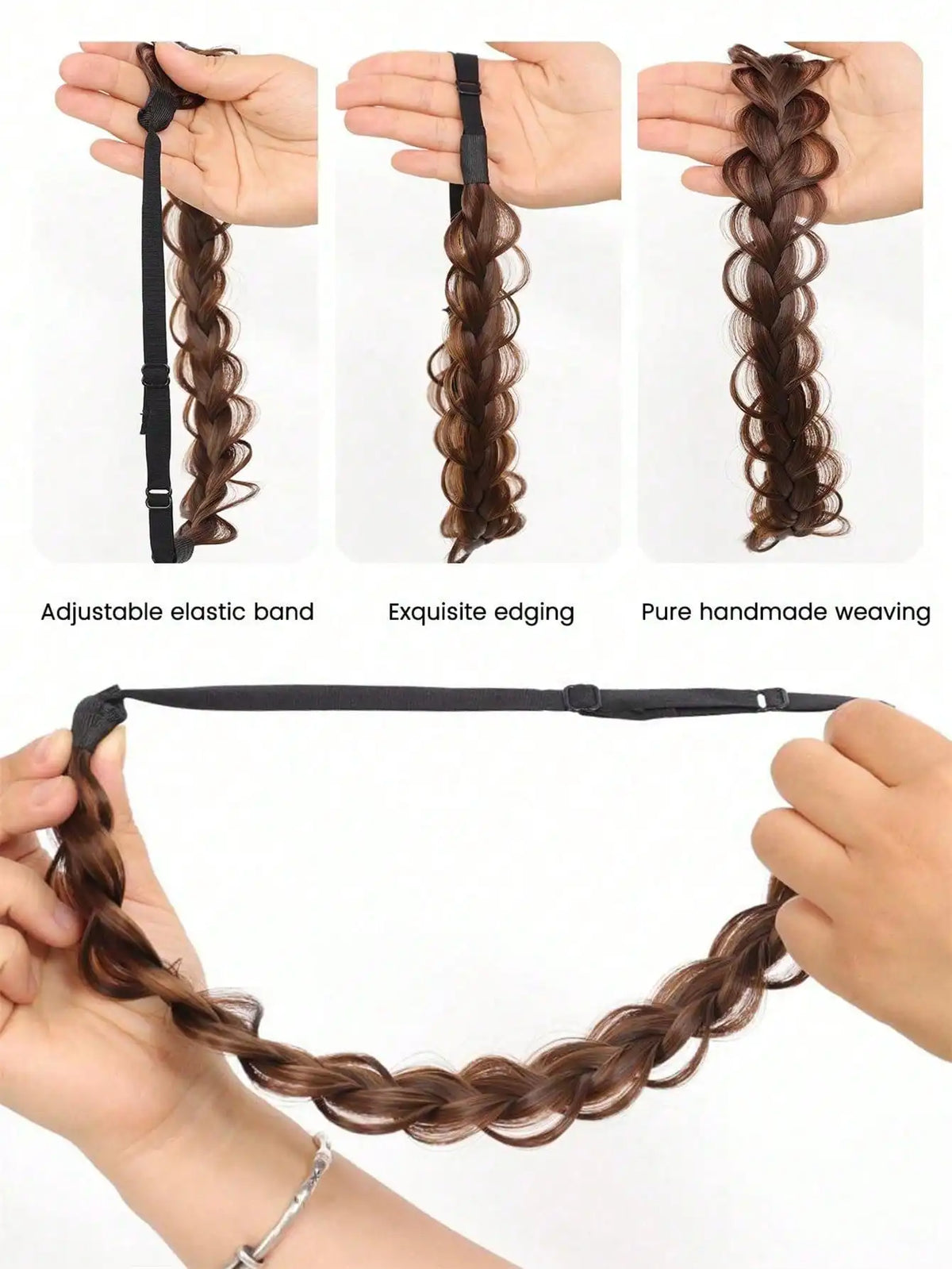 Braided Synthetic Hair Headband for Women and Girls