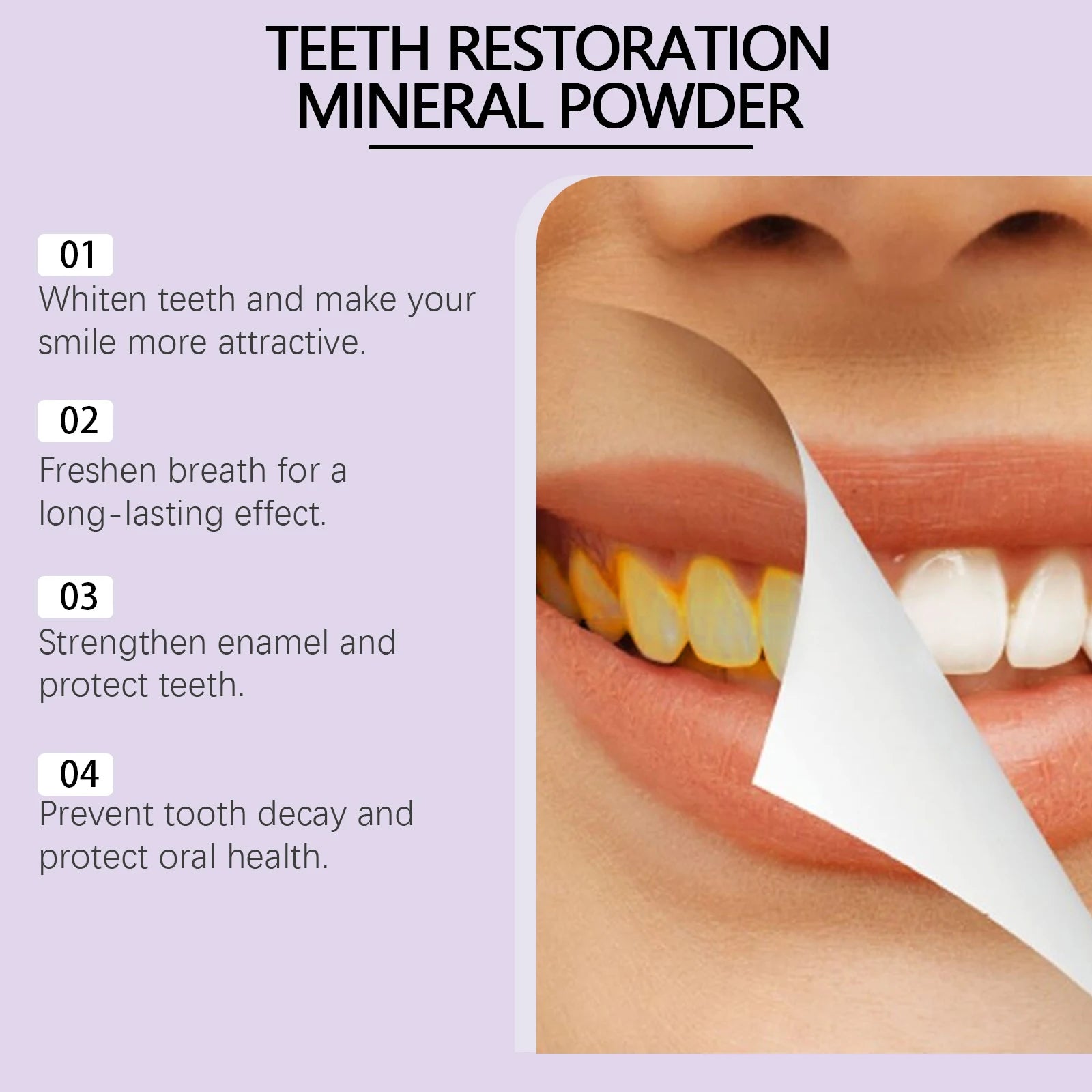 Natural Teeth Whitening and Enamel Restoration Powder for Brighter Smiles - 9