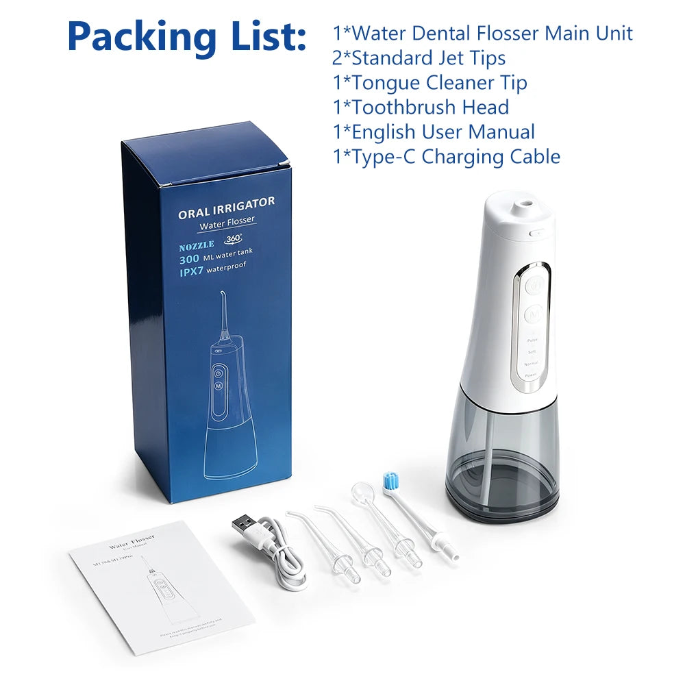 Cordless Water Dental Flosser for Teeth Cleaning and Gum Health