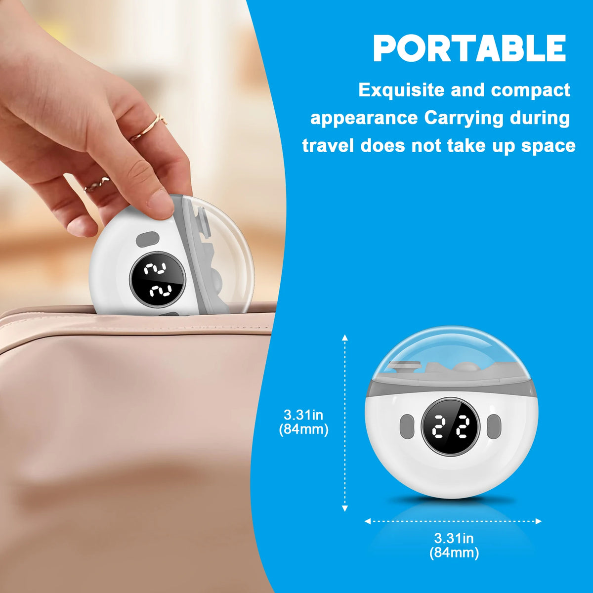 Electric Automatic Nail Clipper and Polisher with LED Light