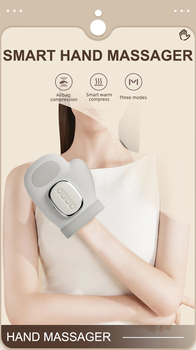 Electric Hand Massager with Airbag Compression for Palm and Wrist Relief - 7