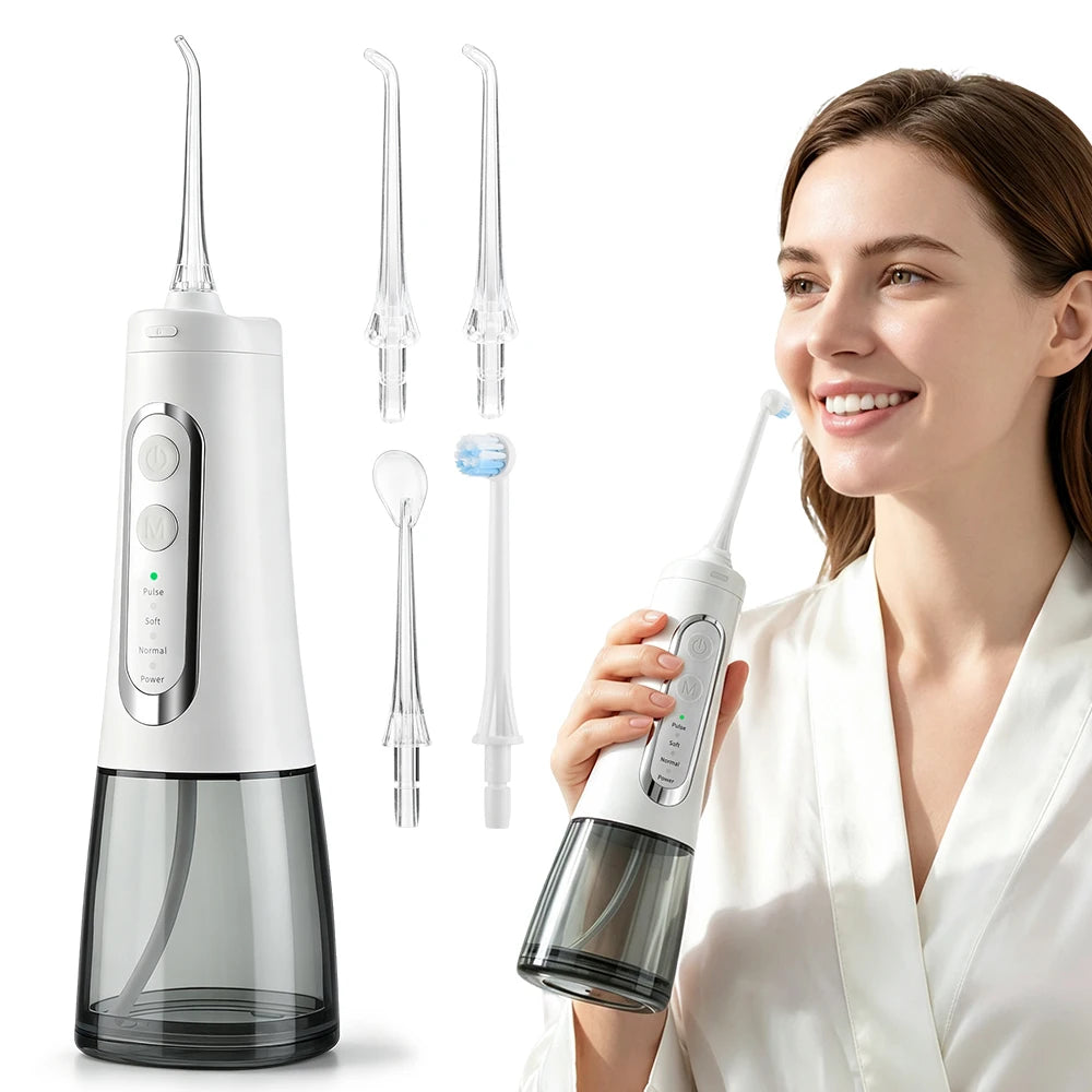Portable Rechargeable Water Flosser for Deep Teeth and Gum Cleaning
