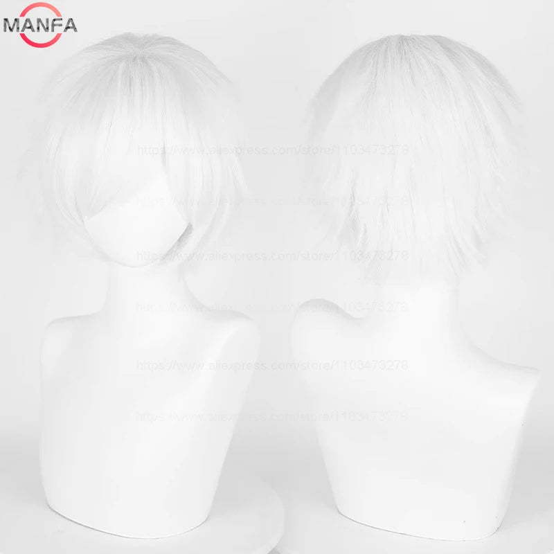 30cm Short Straight Cosplay Wig for Men and Women - 11